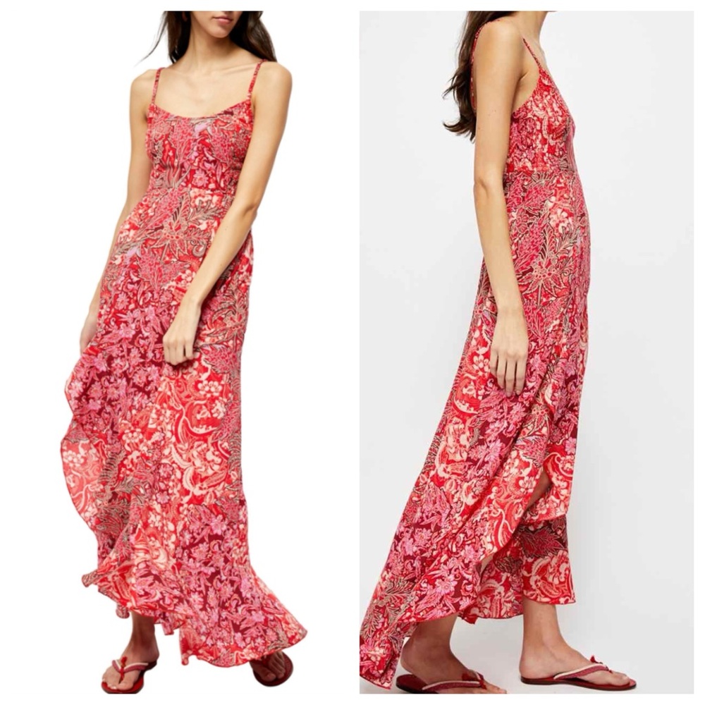 Free People Forever Yours Smocked Slip Dress